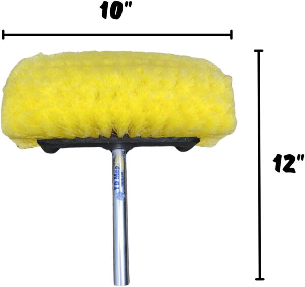 Big Bird Brush (Soft) Yellow Boat Deck Scrub Brush for Cleaning and Washing - Boat Cleaner & Car Cleaner - Attachment Only - Image 3