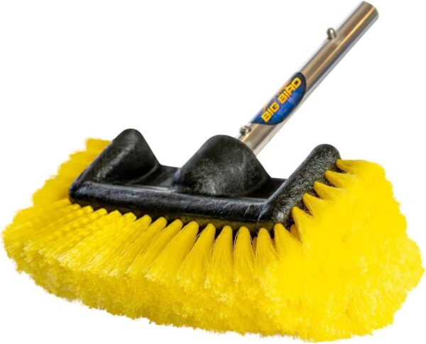 Big Bird Brush (Soft) Yellow Boat Deck Scrub Brush for Cleaning and Washing - Boat Cleaner & Car Cleaner - Attachment Only