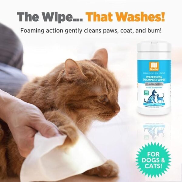 Nootie Waterless Shampoo Wipes for Dogs & Cats - Image 4