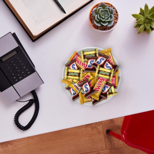 SNICKERS, TWIX, & MILKY WAY Minis Chocolate Candy Bars Variety Pack, 150 Ct Bulk Bag - Image 2