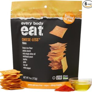 Every Body Eat Cheese-less Snack Thins, Gluten & Dairy Free, Vegan (1 Pack)
