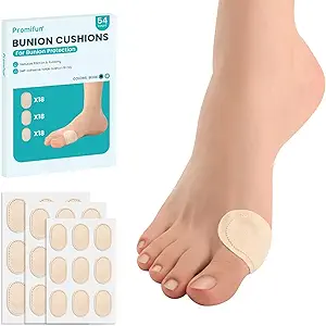 Bunion Pain Relief Pads to Wear with Shoes - 54 ct Bunion Cushion - Moleskin Protect Feet for Men and Women