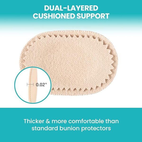 Bunion Pain Relief Pads to Wear with Shoes - 54 ct Bunion Cushion - Moleskin Protect Feet for Men and Women - Image 3