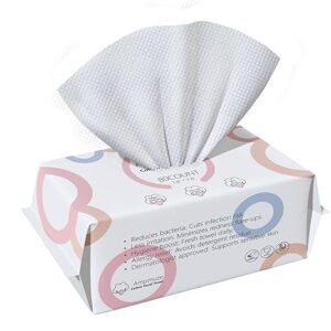 Disposable Face Towels, 80 Count, Biodegradable Dry Wipes for Sensitive Skin, Makeup Removal, Baby Care, Ultra Soft