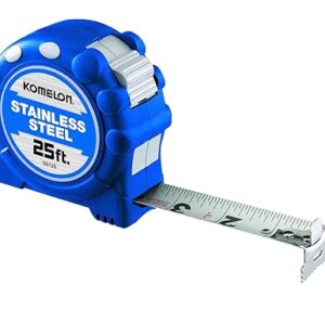Komelon SS125 Gripper 25-Foot Stainless Steel Measuring Tape , Blue