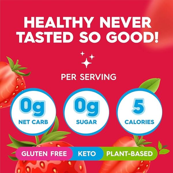 Simply Delish Natural Strawberry Jel Dessert - Sugar Free, Non GMO, Gluten Free, Fat Free, Vegan, Keto Friendly - Image 4