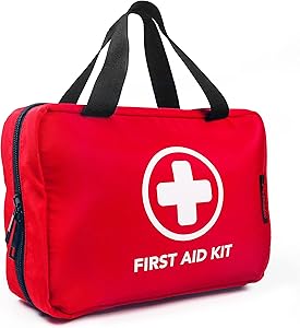 Premium Waterproof Compact Trauma Medical Kits for Any Emergencies, Ideal for Home, Office, Car, Travel, Outdoor, Camping, Hiking, Boating (Red)