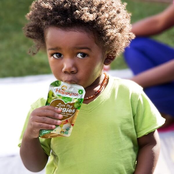Happy Tot Organics Stage 4 , Love My Veggies, Fruit & Veggie Puree, Variety Pack - Image 3