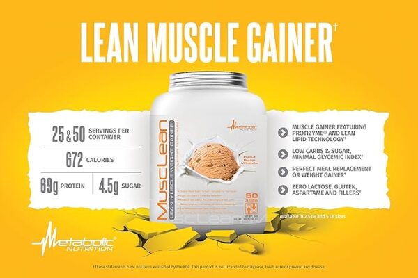 Metabolic Nutrition - Musclean - Milkshake, Whey High Protein Meal Replacement - Image 4