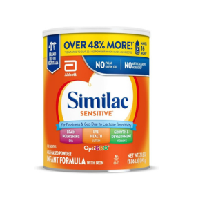 Similac Sensitive Infant Formula, for Fussiness & Gas Due to Lactose Sensitivity, Baby Formula Powder, 29.8-oz